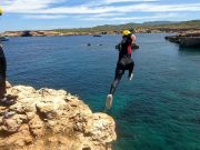 Family Coasteering Es Canaret Ibiza on the North Coast